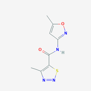 molecular formula C8H8N4O2S B253702 4-methyl-N-(5-methyl-1,2-oxazol-3-yl)-1,2,3-thiadiazole-5-carboxamide 