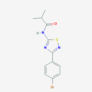 molecular formula C12H12BrN3OS B253703 N-[3-(4-bromophenyl)-1,2,4-thiadiazol-5-yl]-2-methylpropanamide 