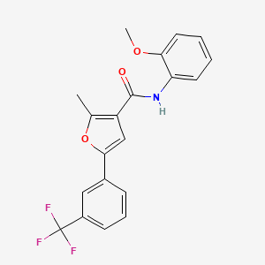 N-(2-methoxyphenyl)-2-methyl-5-[3-(trifluoromethyl)phenyl]furan-3-carboxamide
