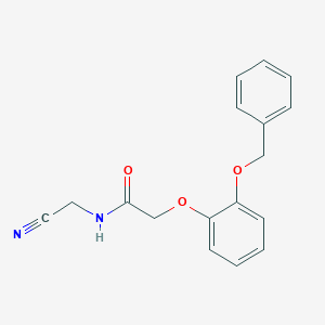 molecular formula C17H16N2O3 B2537044 2-[2-(benzyloxy)phenoxy]-N-(cyanomethyl)acetamide CAS No. 1333708-88-5