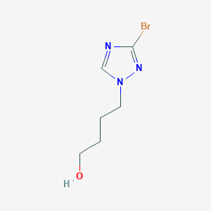 molecular formula C6H10BrN3O B2537051 4-(3-Bromo-1,2,4-triazol-1-yl)butan-1-ol CAS No. 2226034-04-2