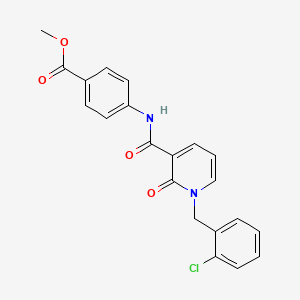 molecular formula C21H17ClN2O4 B2537052 Methyl 4-(1-(2-chlorobenzyl)-2-oxo-1,2-dihydropyridine-3-carboxamido)benzoate CAS No. 946303-82-8