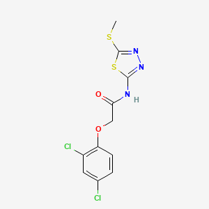 molecular formula C11H9Cl2N3O2S2 B2537067 2-(2,4-Dichlorphenoxy)-N-(5-(Methylthio)-1,3,4-thiadiazol-2-yl)acetamid CAS No. 393565-92-9