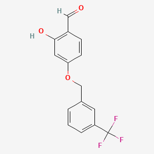 2-Hydroxy-4-{[3-(trifluoromethyl)benzyl]oxy}benzenecarbaldehyde