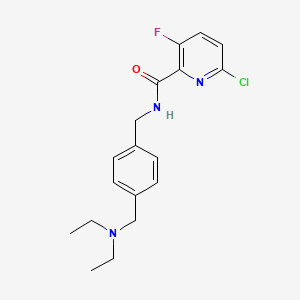 molecular formula C18H21ClFN3O B2537077 6-chloro-N-({4-[(diethylamino)methyl]phenyl}methyl)-3-fluoropyridine-2-carboxamide CAS No. 1427989-29-4