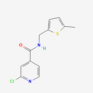 molecular formula C12H11ClN2OS B2537080 2-chloro-N-[(5-methylthiophen-2-yl)methyl]pyridine-4-carboxamide CAS No. 1223253-79-9