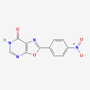 molecular formula C11H6N4O4 B2537086 2-(4-nitrophenyl)[1,3]oxazolo[5,4-d]pyrimidin-7(6H)-one CAS No. 937600-39-0