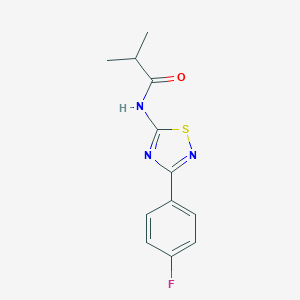 molecular formula C12H12FN3OS B253709 N-[3-(4-fluorophenyl)-1,2,4-thiadiazol-5-yl]-2-methylpropanamide 