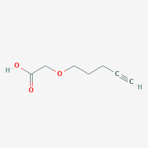 molecular formula C7H10O3 B2537102 2-戊-4-炔氧基乙酸 CAS No. 1601888-53-2