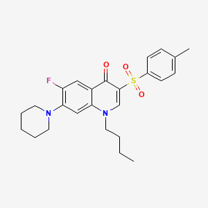 molecular formula C25H29FN2O3S B2537103 1-butyl-6-fluoro-7-(piperidin-1-yl)-3-tosylquinolin-4(1H)-one CAS No. 892763-69-8