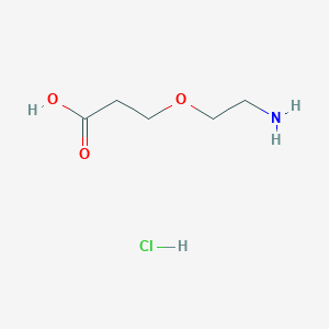 molecular formula C5H12ClNO3 B2537107 3-(2-氨基乙氧基)丙酸盐酸盐 CAS No. 127457-77-6