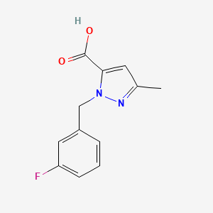 molecular formula C12H11FN2O2 B2537109 1-(3-氟苄基)-3-甲基-1H-吡唑-5-羧酸 CAS No. 1543135-42-7