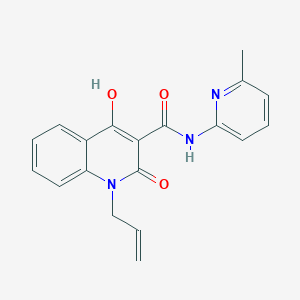 molecular formula C19H17N3O3 B2537114 1-allyl-4-hydroxy-N-(6-methylpyridin-2-yl)-2-oxo-1,2-dihydroquinoline-3-carboxamide CAS No. 370873-32-8
