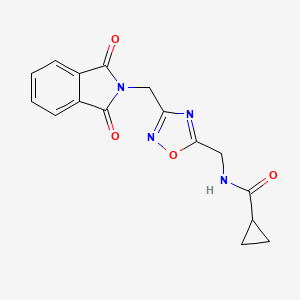 N-((3-((1,3-dioxoisoindolin-2-yl)methyl)-1,2,4-oxadiazol-5-yl)methyl)cyclopropanecarboxamide