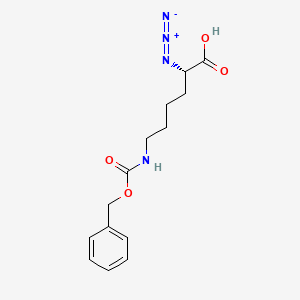 molecular formula C14H18N4O4 B2537129 N3-L-Lys(Z)-OH*DCHA CAS No. 1414891-50-1