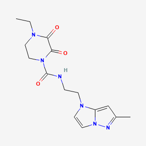 molecular formula C15H20N6O3 B2537142 4-ethyl-N-(2-(6-methyl-1H-imidazo[1,2-b]pyrazol-1-yl)ethyl)-2,3-dioxopiperazine-1-carboxamide CAS No. 2034478-18-5