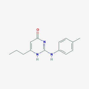 molecular formula C14H17N3O B253715 2-(4-methylanilino)-6-propyl-1H-pyrimidin-4-one 