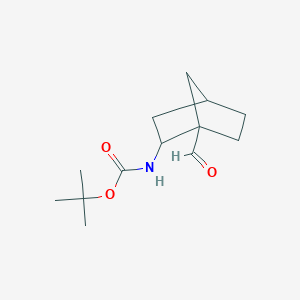 molecular formula C13H21NO3 B2537152 Tert-butyl N-(1-formyl-2-bicyclo[2.2.1]heptanyl)carbamate CAS No. 2305255-05-2