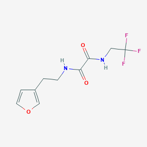 molecular formula C10H11F3N2O3 B2537165 N1-(2-(furan-3-yl)ethyl)-N2-(2,2,2-trifluoroethyl)oxalamide CAS No. 1428378-11-3