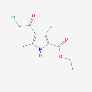 molecular formula C11H14ClNO3 B2537167 Ethyl 4-(2-chloroacetyl)-3,5-dimethyl-1H-pyrrole-2-carboxylate CAS No. 315663-65-1
