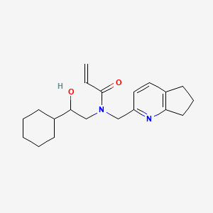 molecular formula C20H28N2O2 B2537179 N-(2-Cyclohexyl-2-hydroxyethyl)-N-(6,7-dihydro-5H-cyclopenta[b]pyridin-2-ylmethyl)prop-2-enamide CAS No. 2411218-54-5