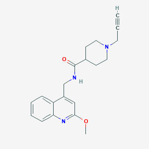 molecular formula C20H23N3O2 B2537181 N-[(2-Methoxyquinolin-4-yl)methyl]-1-prop-2-ynylpiperidine-4-carboxamide CAS No. 1436131-31-5