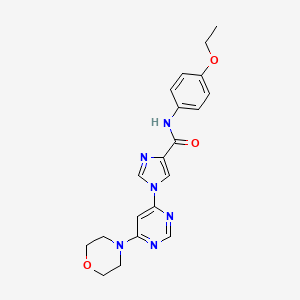 molecular formula C20H22N6O3 B2537184 N~4~-(4-ethoxyphenyl)-1-(6-morpholino-4-pyrimidinyl)-1H-imidazole-4-carboxamide CAS No. 1251595-54-6