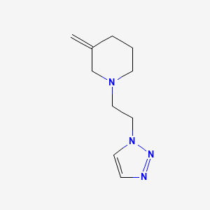 molecular formula C10H16N4 B2537186 1-(2-(1H-1,2,3-三唑-1-基)乙基)-3-亚甲基哌啶 CAS No. 2320600-41-5