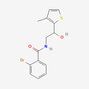 molecular formula C14H14BrNO2S B2537196 2-bromo-N-(2-hydroxy-2-(3-methylthiophen-2-yl)ethyl)benzamide CAS No. 1351590-86-7