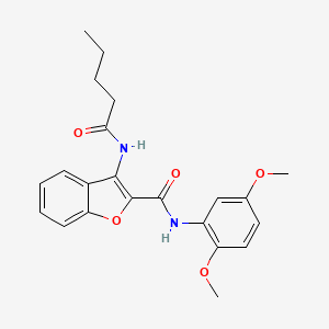 molecular formula C22H24N2O5 B2537197 N-(2,5-dimethoxyphenyl)-3-pentanamidobenzofuran-2-carboxamide CAS No. 888463-86-3