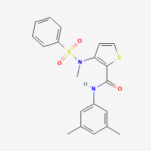 molecular formula C20H20N2O3S2 B2537198 N-(3,5-二甲苯基)-3-[甲基(苯磺酰)氨基]噻吩-2-羧酰胺 CAS No. 1226435-07-9