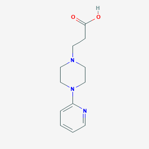 molecular formula C12H17N3O2 B025372 1-Piperazinepropionic acid, 4-(2-pyridinyl)- CAS No. 104373-85-5