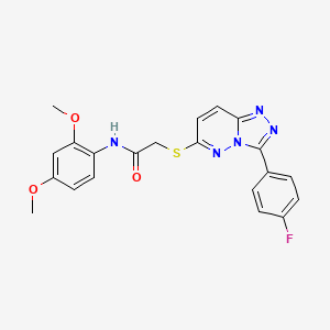 molecular formula C21H18FN5O3S B2537200 N-(2,4-dimethoxyphenyl)-2-((3-(4-fluorophenyl)-[1,2,4]triazolo[4,3-b]pyridazin-6-yl)thio)acetamide CAS No. 862832-22-2