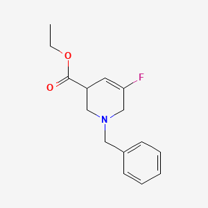 molecular formula C15H18FNO2 B2537207 Ethyl 1-benzyl-5-fluoro-1,2,3,6-tetrahydropyridine-3-carboxylate CAS No. 1823391-39-4