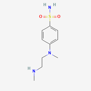 molecular formula C10H17N3O2S B2537208 4-{甲基[2-(甲胺基)乙基]胺基}苯-1-磺酰胺 CAS No. 1339051-33-0