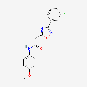 molecular formula C17H14ClN3O3 B2537212 2-[3-(3-chlorophenyl)-1,2,4-oxadiazol-5-yl]-N-(4-methoxyphenyl)acetamide CAS No. 478042-39-6