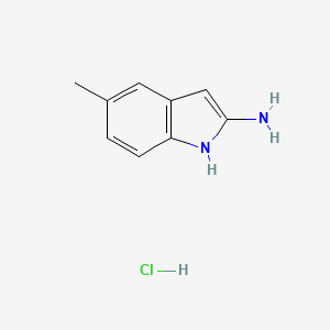 molecular formula C9H11ClN2 B2537219 5-甲基-1H-吲哚-2-胺；盐酸盐 CAS No. 1262587-79-0