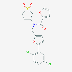 molecular formula C20H17Cl2NO5S B253722 N-{[5-(2,5-dichlorophenyl)furan-2-yl]methyl}-N-(1,1-dioxidotetrahydrothiophen-3-yl)furan-2-carboxamide 