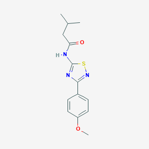 molecular formula C14H17N3O2S B253723 N-[3-(4-methoxyphenyl)-1,2,4-thiadiazol-5-yl]-3-methylbutanamide 