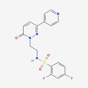 molecular formula C17H14F2N4O3S B2537234 2,4-difluoro-N-(2-(6-oxo-3-(pyridin-4-yl)pyridazin-1(6H)-yl)ethyl)benzenesulfonamide CAS No. 1021108-69-9