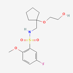 5-fluoro-N-((1-(2-hydroxyethoxy)cyclopentyl)methyl)-2-methoxybenzenesulfonamide