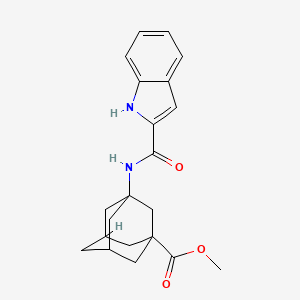 molecular formula C21H24N2O3 B2537253 (1r,3s,5R,7S)-methyl 3-(1H-indole-2-carboxamido)adamantane-1-carboxylate CAS No. 1235632-37-7