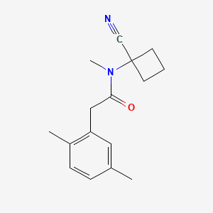 molecular formula C16H20N2O B2537258 N-(1-cyanocyclobutyl)-2-(2,5-dimethylphenyl)-N-methylacetamide CAS No. 1311650-41-5