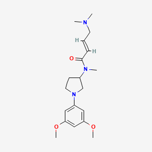(E)-N-[1-(3,5-Dimethoxyphenyl)pyrrolidin-3-yl]-4-(dimethylamino)-N-methylbut-2-enamide