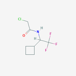 molecular formula C8H11ClF3NO B2537264 2-Chloro-N-(1-cyclobutyl-2,2,2-trifluoroethyl)acetamide CAS No. 2411306-20-0