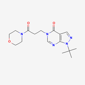 molecular formula C16H23N5O3 B2537299 1-(叔丁基)-5-(3-吗啉-3-氧代丙基)-1H-吡唑并[3,4-d]嘧啶-4(5H)-酮 CAS No. 953239-85-5