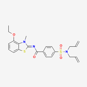 molecular formula C23H25N3O4S2 B2537302 (Z)-4-(N,N-diallylsulfamoyl)-N-(4-ethoxy-3-methylbenzo[d]thiazol-2(3H)-ylidene)benzamide CAS No. 533868-84-7