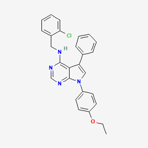 molecular formula C27H23ClN4O B2537305 N-(2-chlorobenzyl)-7-(4-ethoxyphenyl)-5-phenyl-7H-pyrrolo[2,3-d]pyrimidin-4-amine CAS No. 477234-38-1