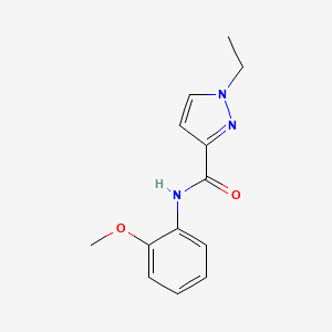 molecular formula C13H15N3O2 B2537308 1-乙基-N-(2-甲氧基苯基)吡唑-3-甲酰胺 CAS No. 957510-09-7