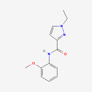 molecular formula C13H15N3O2 B2537308 1-乙基-N-(2-甲氧基苯基)-1H-吡唑-3-甲酰胺 CAS No. 957510-09-7